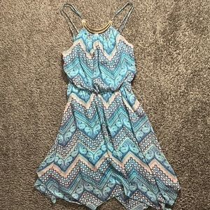 Dress with Gold Neck Design